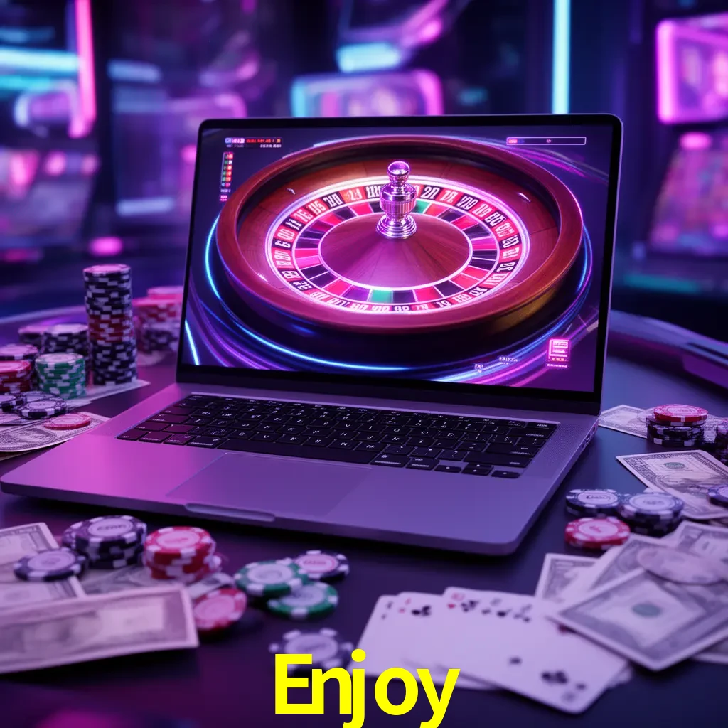 Centro móvil Enjoy con casino, cajero, bonos, app y acceso de cuenta para México